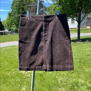 Brown Corduroy Skirt